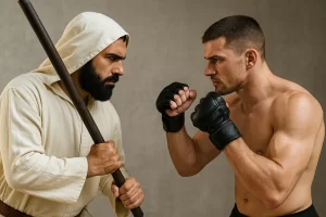 Tahtib Compared to MMA and Traditional Arts inside