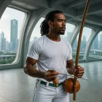 capoeira traditional in futuristic school