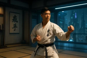 karate traditional futuristic dojo