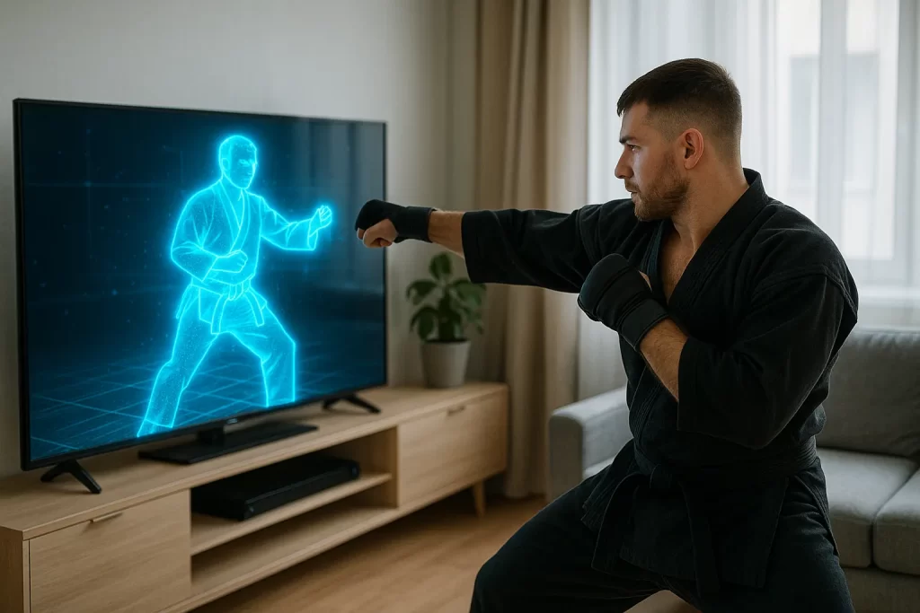 mma modern training with hologram assistant