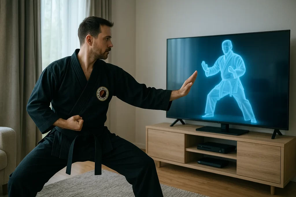 modern hapkido training with hologram