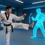 taekwondo futuristic training hologram
