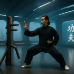 traditional kungfu in futuristic school