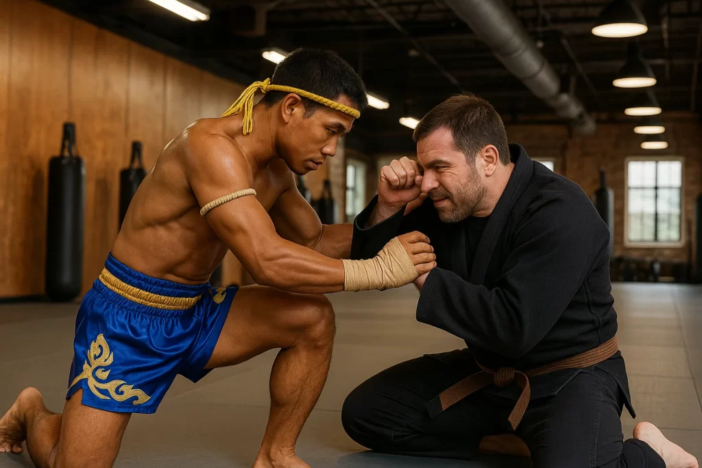 Muay Thai Luta Livre training